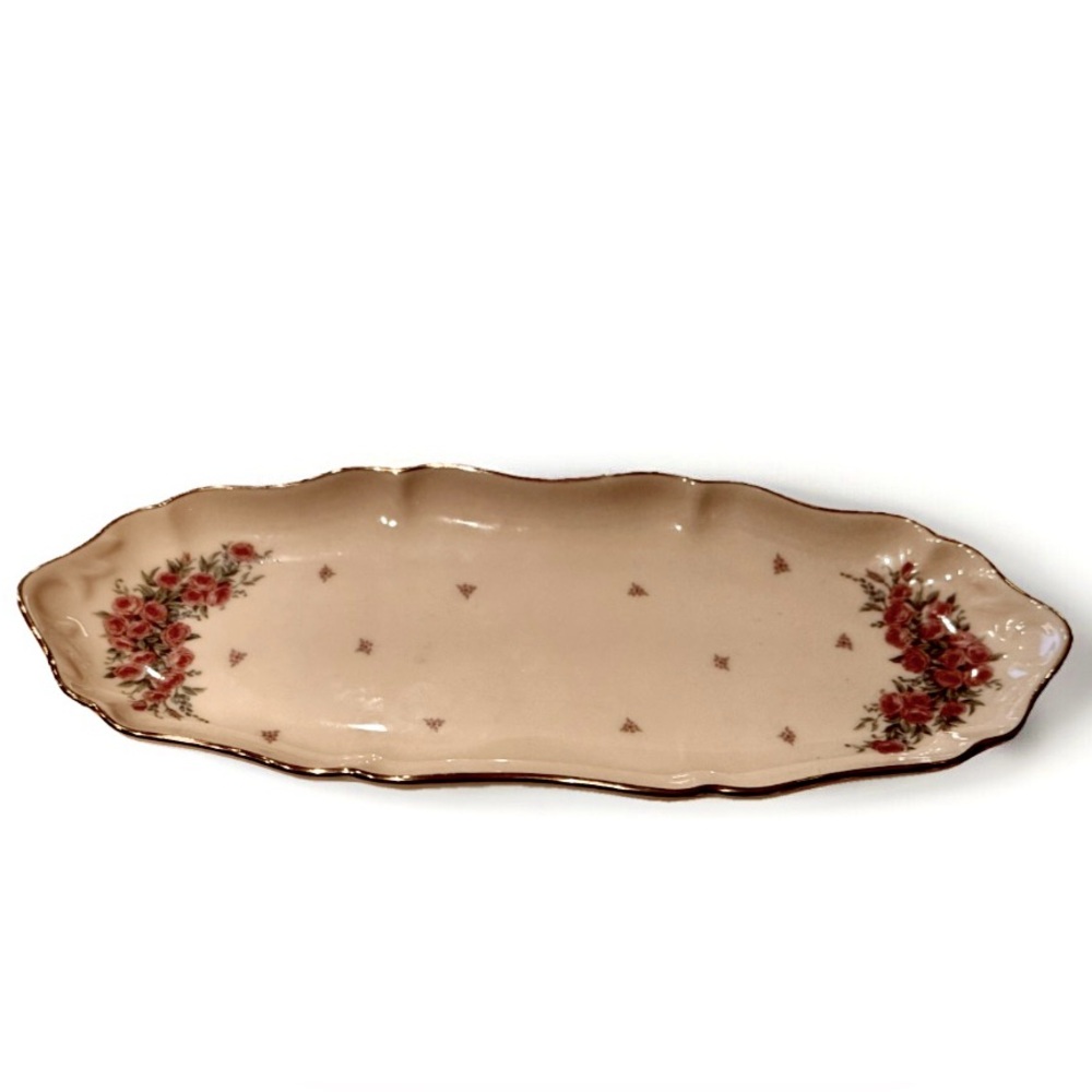 Lenox Petite Rose gold trimmed china porcelain Tray Dish 10x4 small